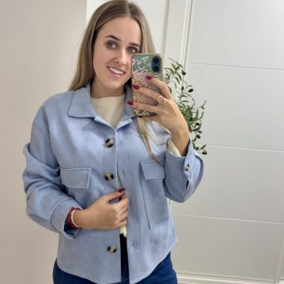 SOBRECAMISA ANTE AZUL - EN REPOSICIÓN